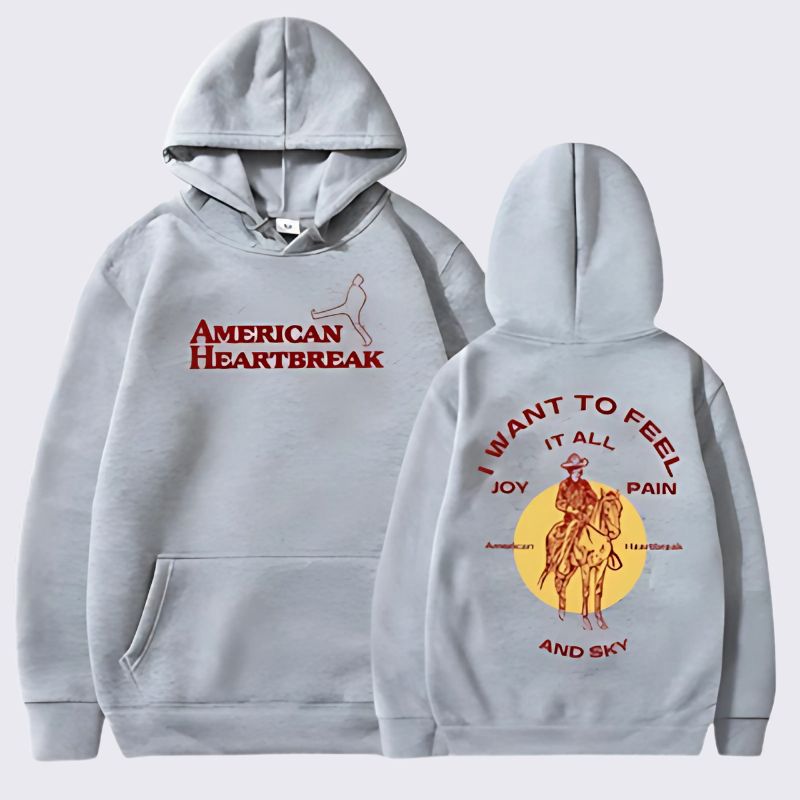 American Heartbreak Grey Hoodie