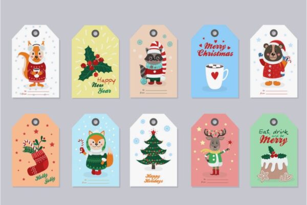 christmas holiday tags