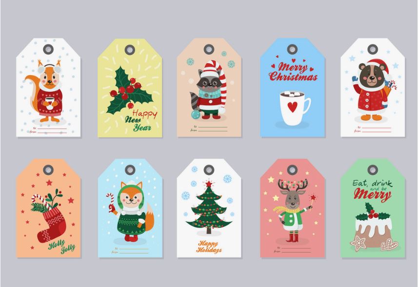 christmas holiday tags