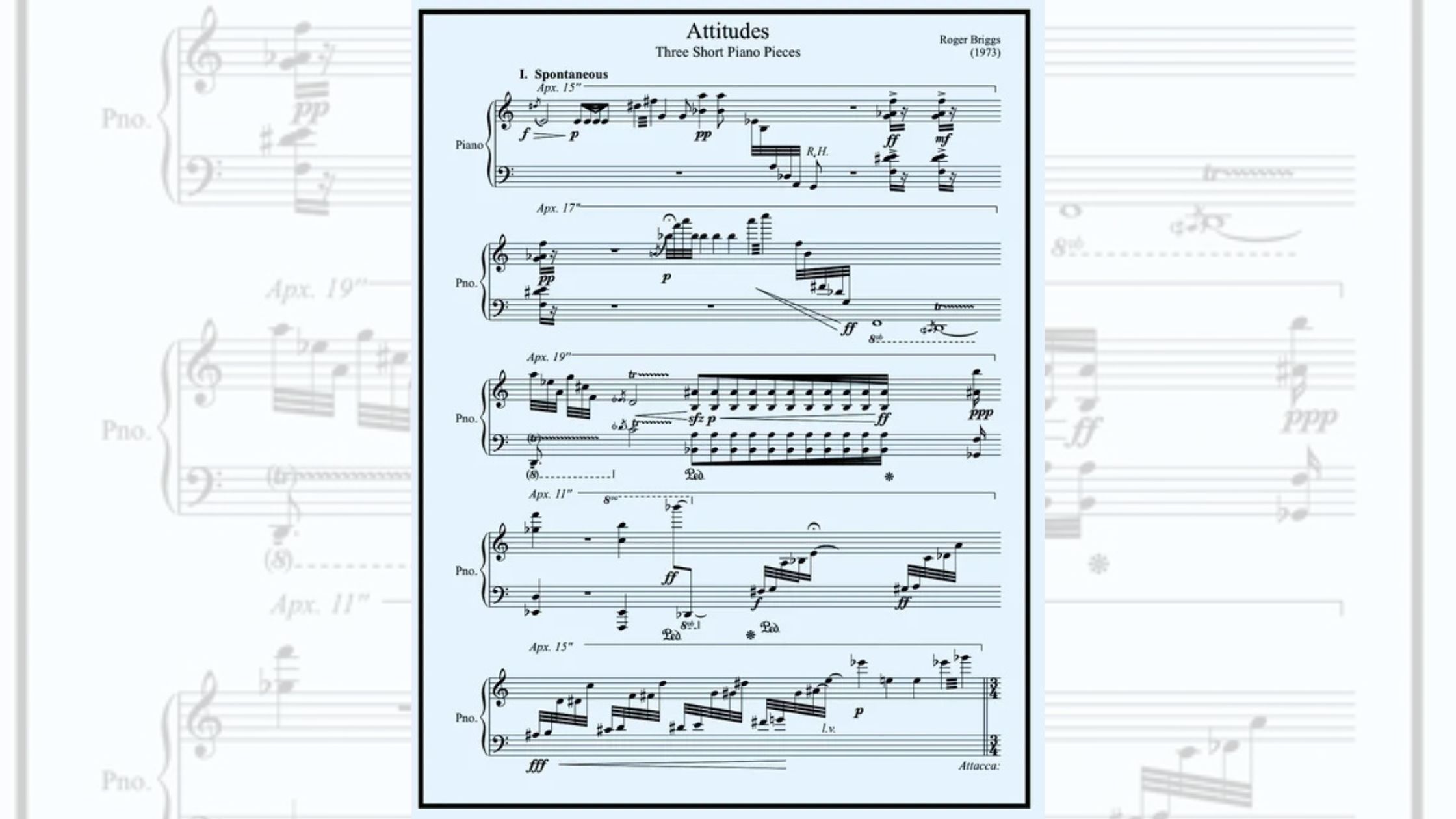 Purchase Roger Briggs piano score